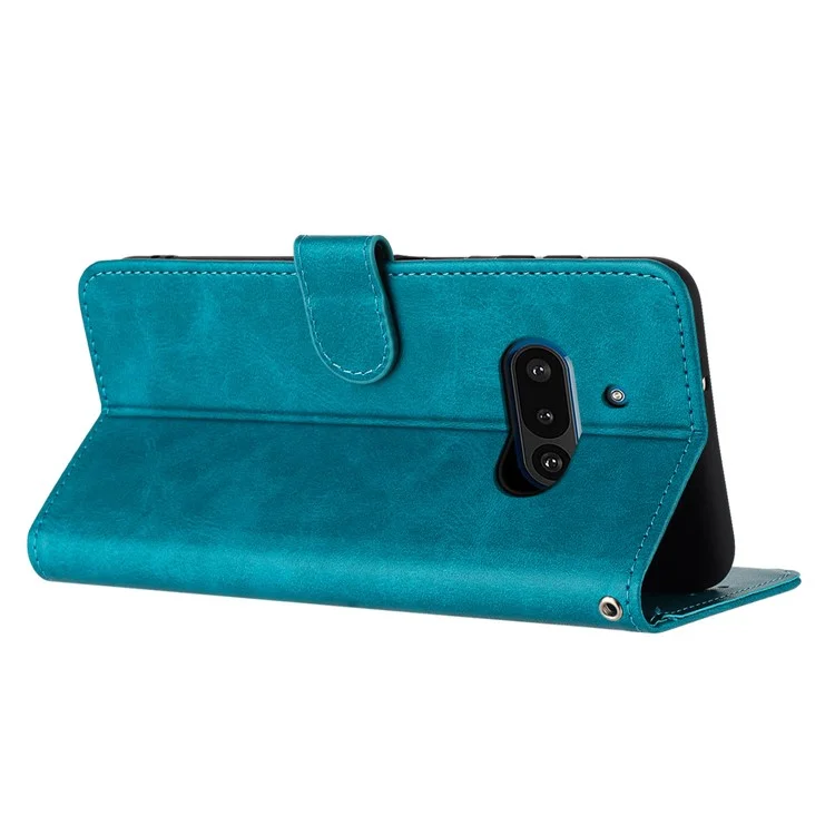 Custodia in Pelle per Nothing Phone (3a) con Supporto Portafoglio Cover Telefono Texture di Vitello - Verde