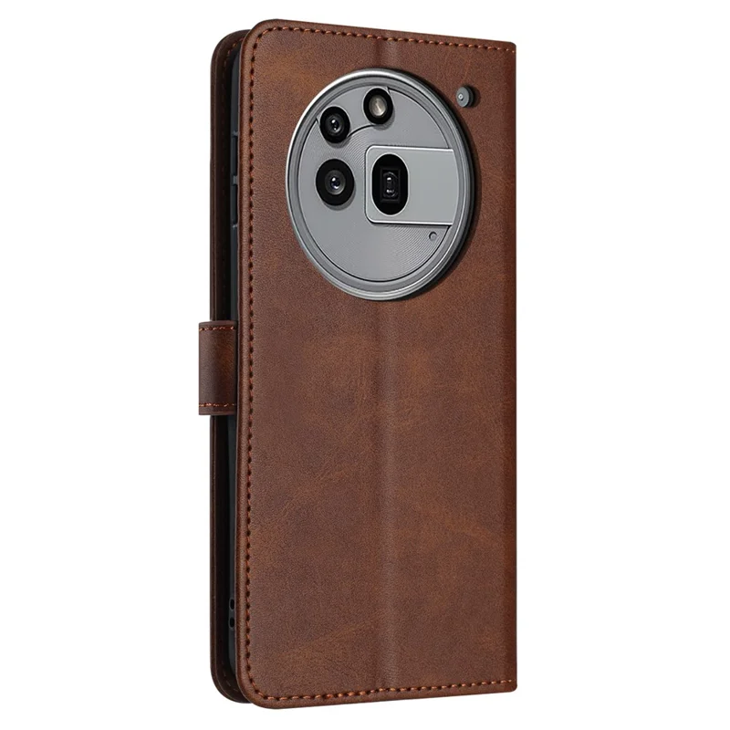 Leather Case for Nothing Phone (3a) Pro Stand Wallet Phone Cover Calf Texture - Brown
