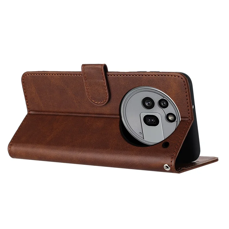 Leather Case for Nothing Phone (3a) Pro Stand Wallet Phone Cover Calf Texture - Brown