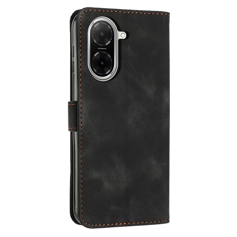 Étui en cuir pour Xiaomi Redmi A5 4G (171,7 mm) / Poco C71 4G Housse de téléphone imprimée Triangle - Noir