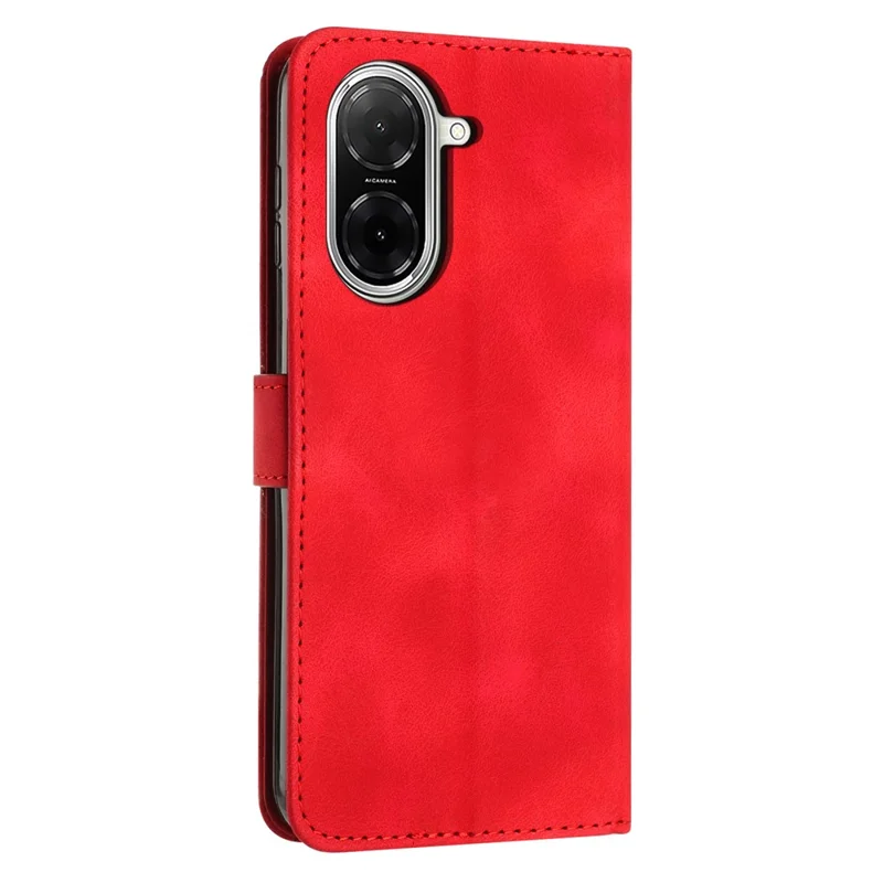 Leather Case for Xiaomi Redmi A5 4G (171.7mm) / Poco C71 4G Imprinted Triangle Phone Cover - Red