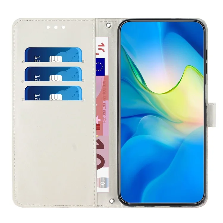 Stand Case for Xiaomi Redmi A5 4G (171.7mm) / Poco C71 4G Marble Pattern PU Leather Wallet Phone Cover - Blue  /  Green