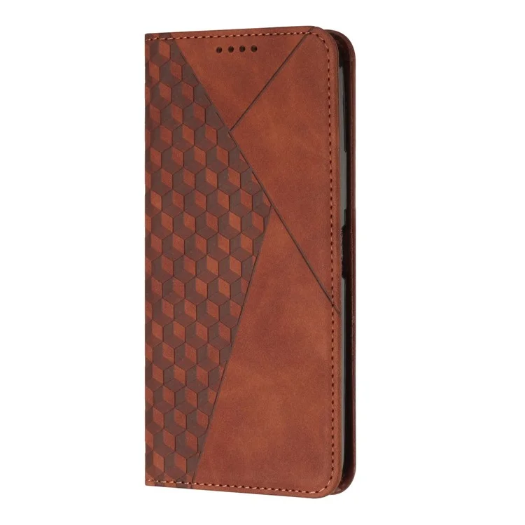 Wallet Hülle für Xiaomi Poco F7 Pro 5G / F7 Ultra 5G / K80 5G / K80 Pro 5G Leder Handyhülle mit geprägtem Muster - Braun