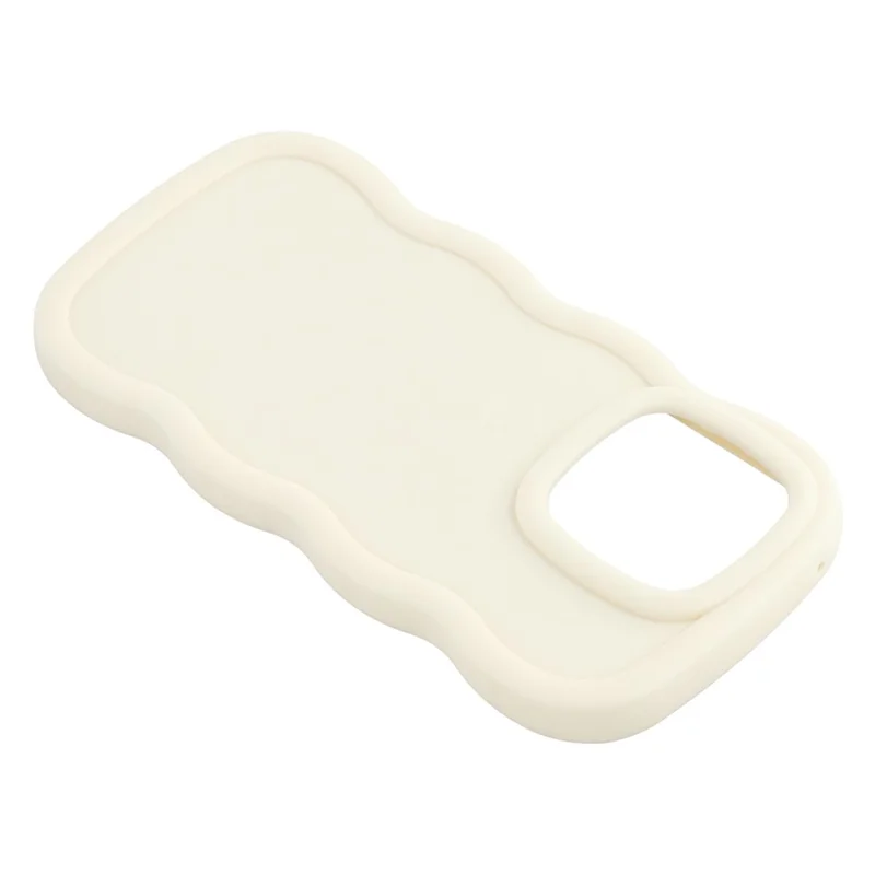 For Honor X8c 4G Case TPU Protective Phone Cover Unique Curly Wave Frame - White