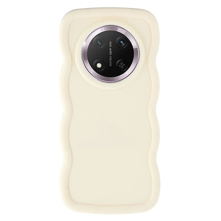 Capa de Telefone Para Honor X9c 5G / Magic7 Lite 5G / X60 Pro 5G Capa Protetora de TPU Moldura Ondulada Única - Branco