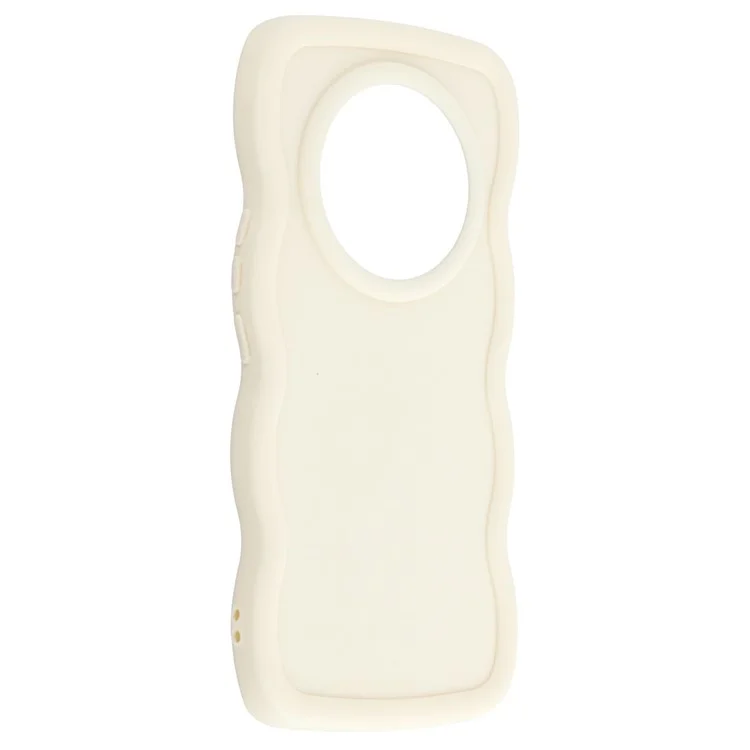 Capa de Telefone Para Honor X9c 5G / Magic7 Lite 5G / X60 Pro 5G Capa Protetora de TPU Moldura Ondulada Única - Branco
