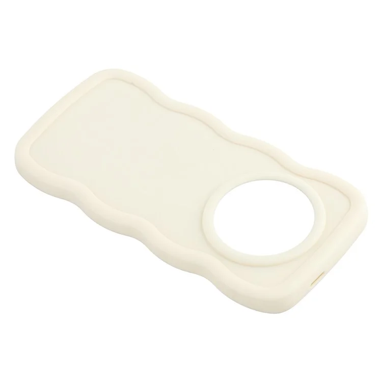 Capa de Telefone Para Honor X9c 5G / Magic7 Lite 5G / X60 Pro 5G Capa Protetora de TPU Moldura Ondulada Única - Branco