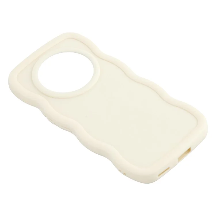 Capa de Telefone Para Honor X9c 5G / Magic7 Lite 5G / X60 Pro 5G Capa Protetora de TPU Moldura Ondulada Única - Branco