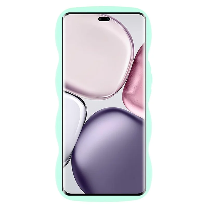 Phone Case For Honor X9c 5G / Magic7 Lite 5G / X60 Pro 5G TPU Protective Cover Unique Curly Wave Frame - Light Green