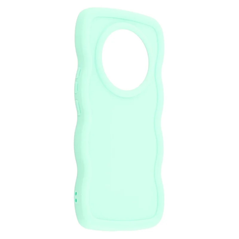 Phone Case For Honor X9c 5G / Magic7 Lite 5G / X60 Pro 5G TPU Protective Cover Unique Curly Wave Frame - Light Green