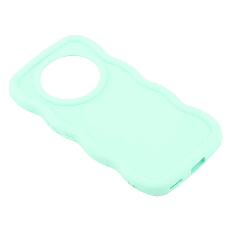 Phone Case For Honor X9c 5G / Magic7 Lite 5G / X60 Pro 5G TPU Protective Cover Unique Curly Wave Frame - Light Green