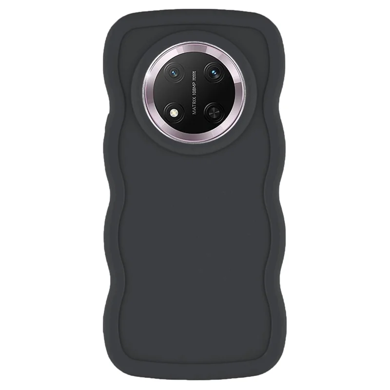 Phone Case For Honor X9c 5G / Magic7 Lite 5G / X60 Pro 5G TPU Protective Cover Unique Curly Wave Frame - Black