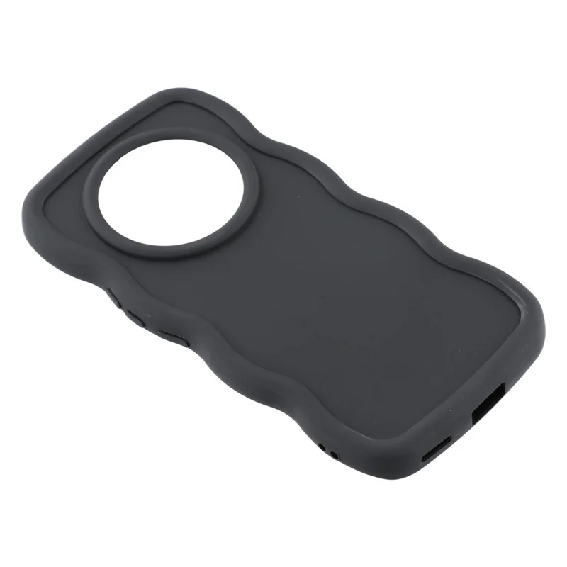 Phone Case For Honor X9c 5G / Magic7 Lite 5G / X60 Pro 5G TPU Protective Cover Unique Curly Wave Frame - Black