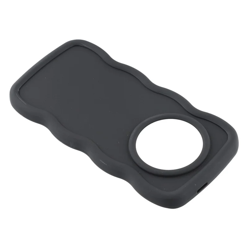 Phone Case For Honor X9c 5G / Magic7 Lite 5G / X60 Pro 5G TPU Protective Cover Unique Curly Wave Frame - Black