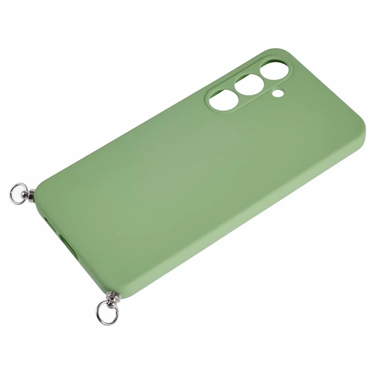 Per il caso del Samsung Galaxy A56 5G Custodia in TPU flessibile con fodera in fibra Antiurto Tracolla - Matcha Green