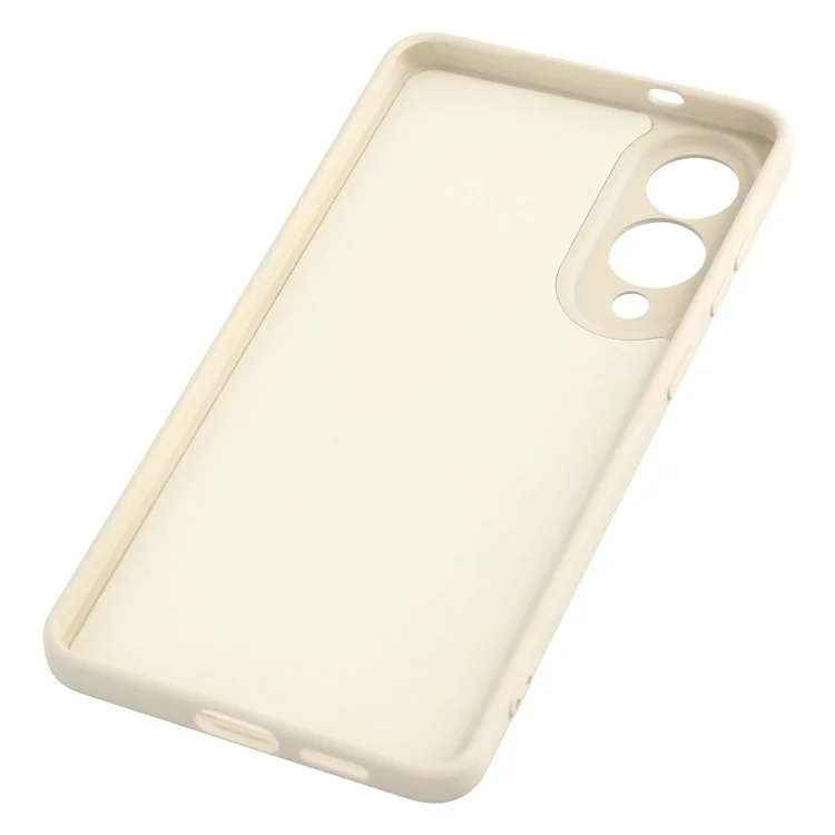 For Samsung Galaxy S25 Edge Case TPU Back Soft Anti-Scratch Fiber Lining Phone Cover - White