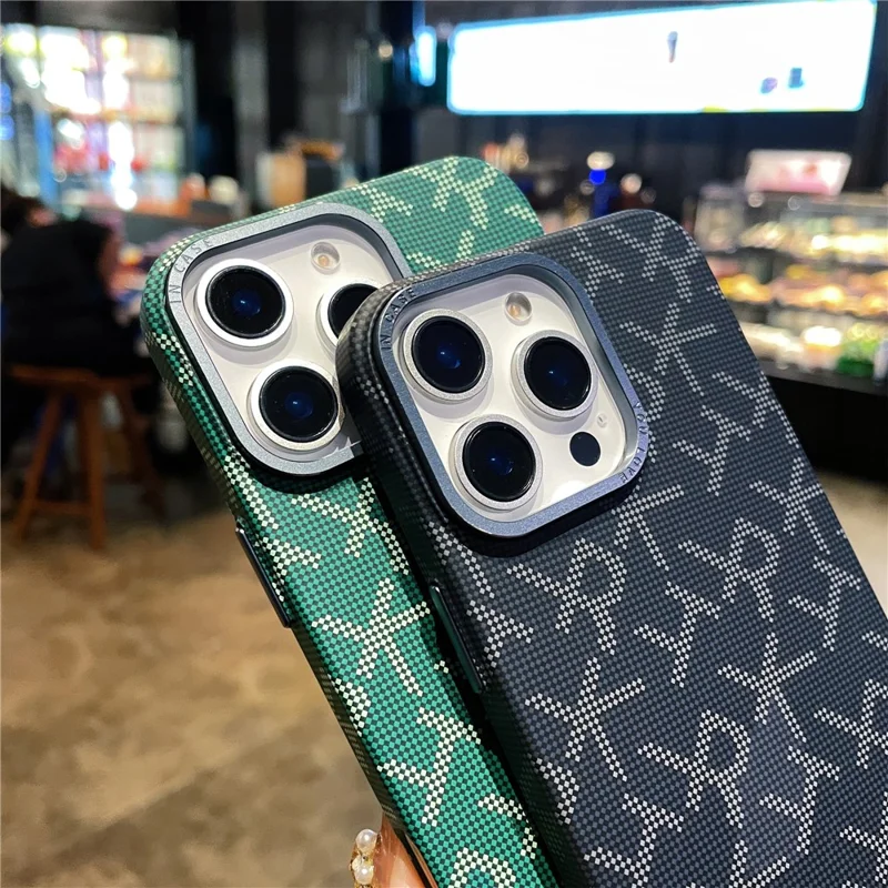 For iPhone 16 Pro Max Case Creative Pattern Hard PC Phone Back Cover - Green