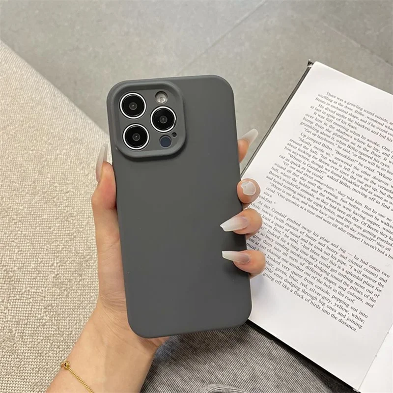 Bulk Purchasing For iPhone 12 Pro Max Case Precise Cutouts 2.0mm TPU Fiber Lining Phone Cover - Dark Grey