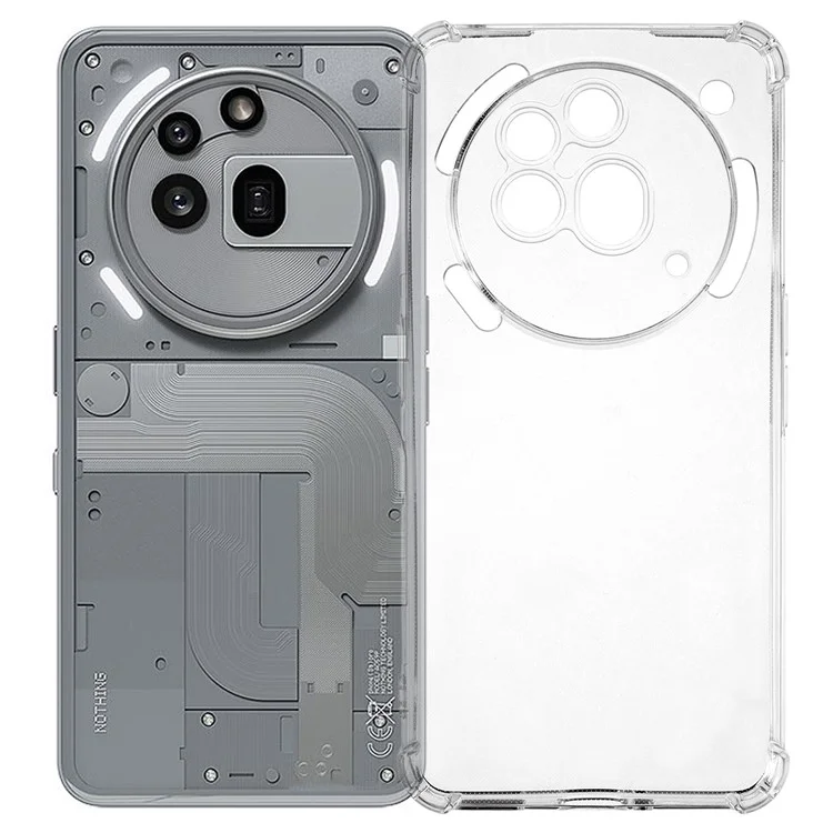 For Nothing Phone (3a) Pro Phone Case Reinforced Four Corner Anti-Drop Clear TPU Cover