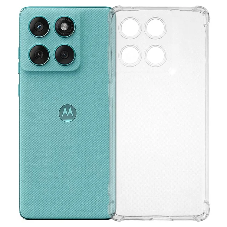 Funda para teléfono Motorola Edge 60 Fusion 5G Reforzada en las cuatro esquinas Cubierta transparente de TPU anti caídas