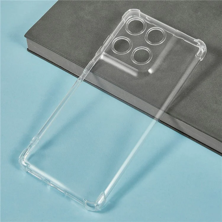 Funda para teléfono Motorola Edge 60 Fusion 5G Reforzada en las cuatro esquinas Cubierta transparente de TPU anti caídas