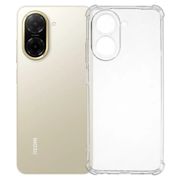 For Xiaomi Redmi A5 4G (171.7mm)  /  Poco C71 4G Phone Case Reinforced Four Corner Anti-Drop Clear TPU Cover