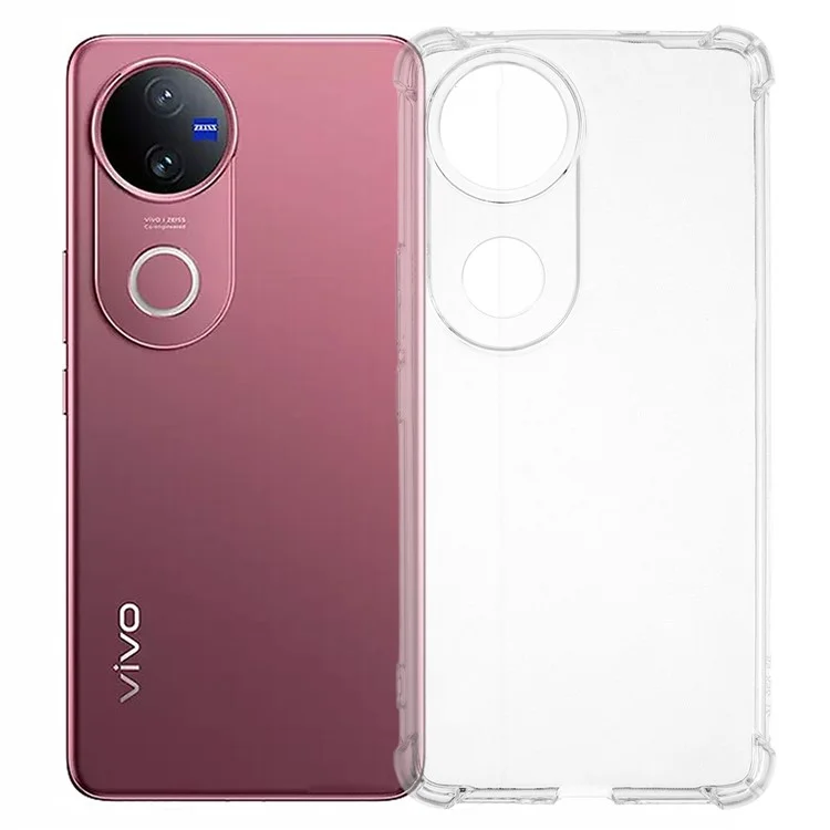 Чехол для смартфона Vivo V50 5G с усиленной защитой по углам, противоударный, прозрачный TPU