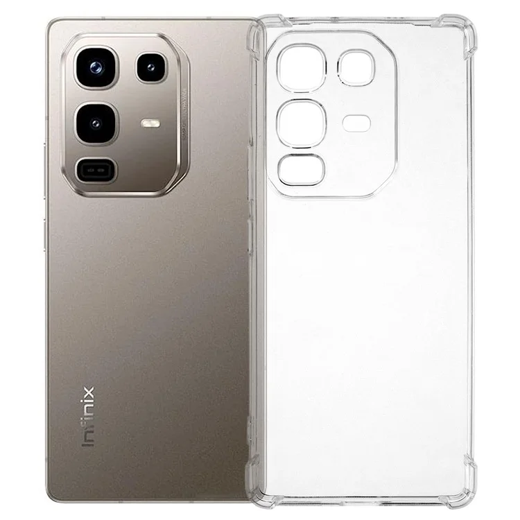 Étui de téléphone Infinix Note 50 4G / Note 50 Pro 4G Renforcé Quatre Coins Anti-Chute Transparent en TPU