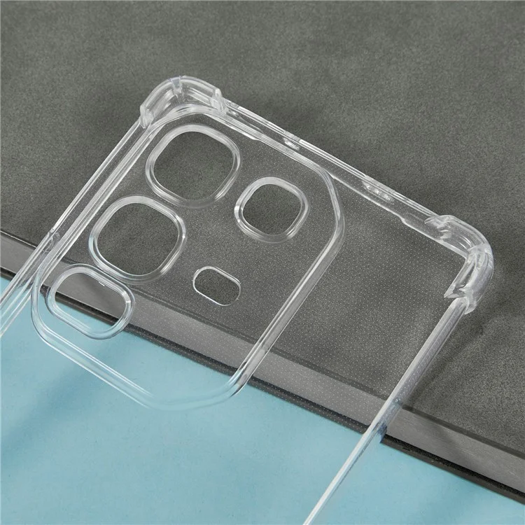 Étui de téléphone Infinix Note 50 4G / Note 50 Pro 4G Renforcé Quatre Coins Anti-Chute Transparent en TPU