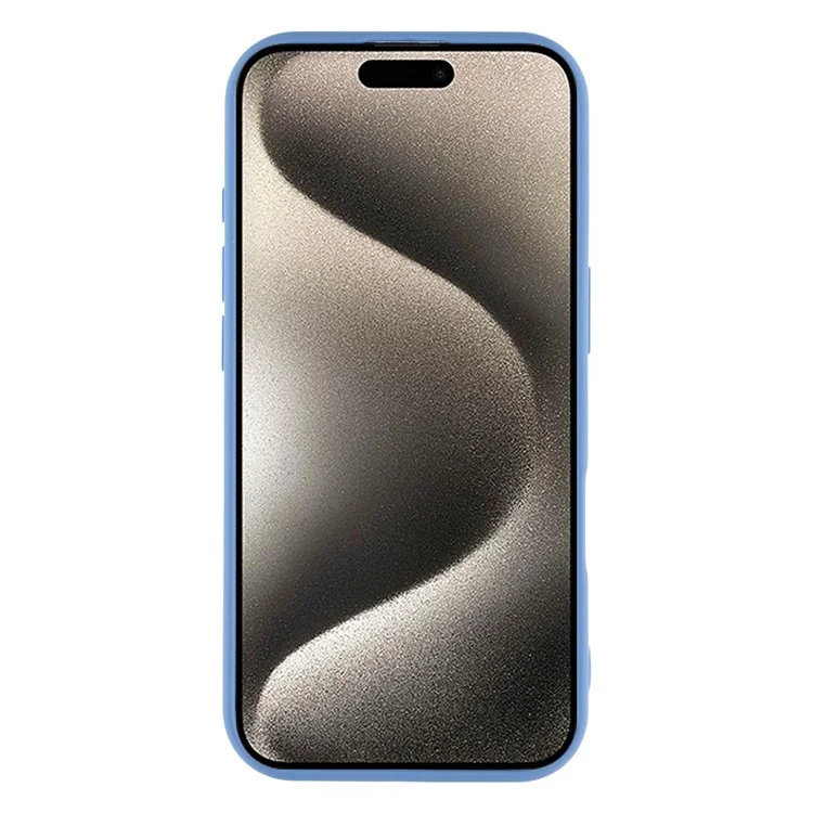 Achat en gros pour étui iPhone 15 Pro Max TPU 2,0 mm avec doublure en fibre - Découpe large pour objectif - Bleu saphir