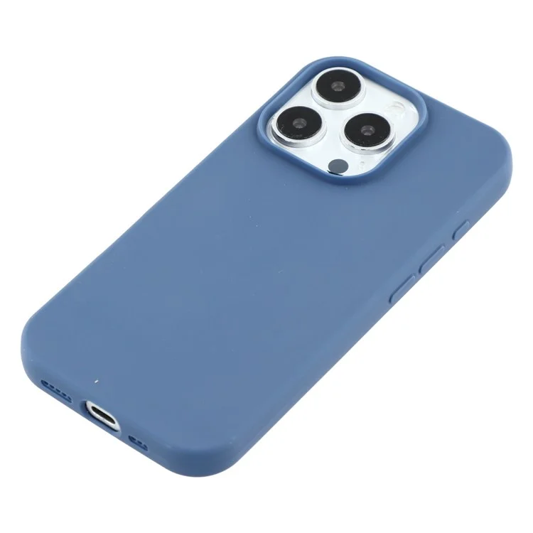 Achat en gros pour étui iPhone 12 Pro Max TPU 2,0 mm avec doublure en fibre - Découpe large pour objectif - Bleu saphir