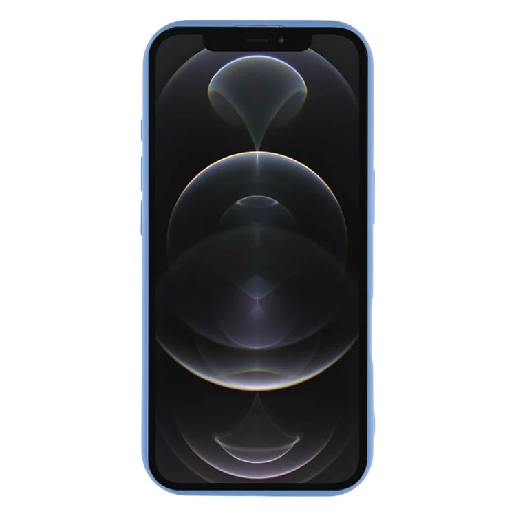 Achat en gros pour Étui iPhone 12 Pro Max TPU de 1,6 mm Antichoc avec Grande Découpe pour Objectif - Bleu Saphir