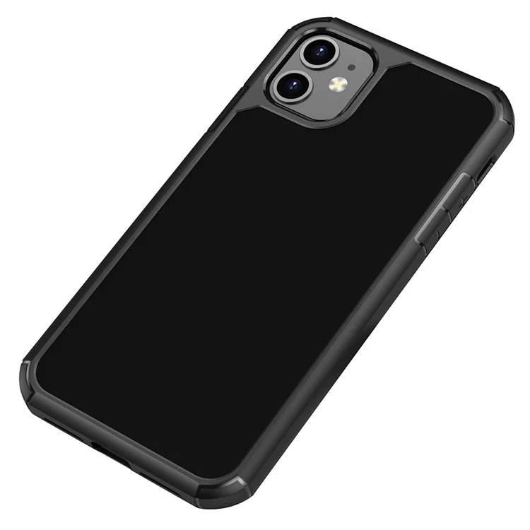 Чехол для iPhone 11 с противоцарапинным TPU + PC прозрачной задней крышкой - Черный