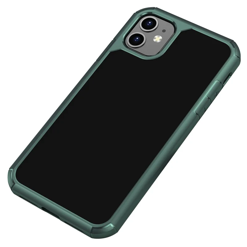 For iPhone 11 Case Anti-Scratch TPU + PC Clear Back Shell - Green