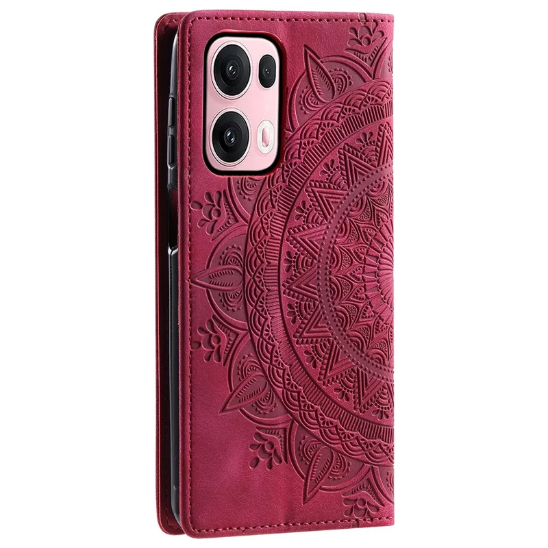 Style-010 For Oppo Reno13 Pro 5G Case Magnetic Closing Leather Phone Cover Pattern Imprinted - Rose