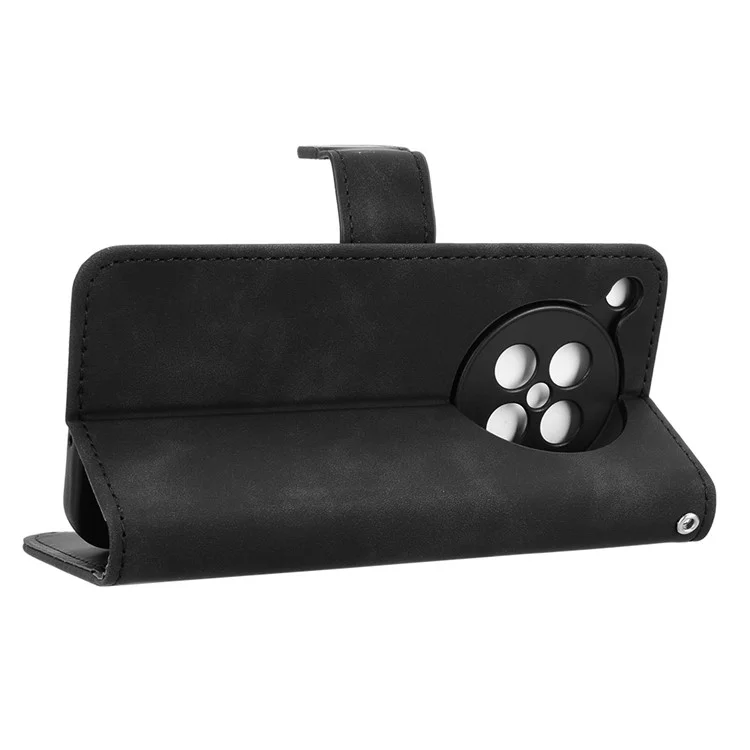 Capa de Couro para Oppo Find X8s 5G - Estilo Couro, Antiderrapante, Carteira com Flip - Preto