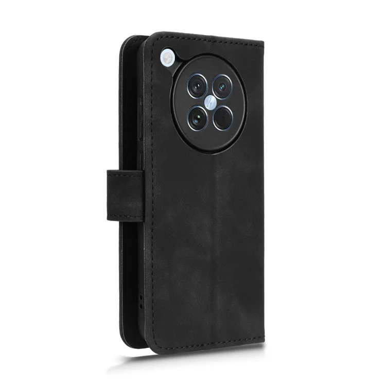 Capa de Couro para Oppo Find X8s 5G - Estilo Couro, Antiderrapante, Carteira com Flip - Preto