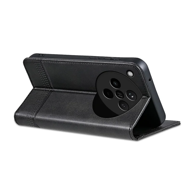 AZNS för Oppo Find X8s+ 5G skal med strukturerad läderimitation Lådtelefonskal med plånbok - Svart