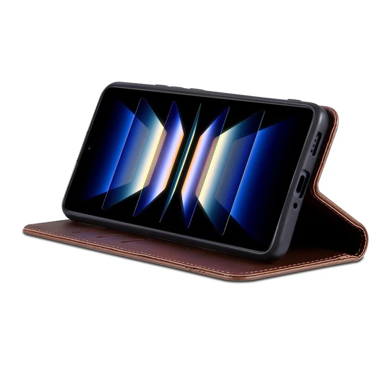 AZNS For vivo X200s 5G Case Cowhide Texture PU Leather Wallet Phone Cover - Coffee