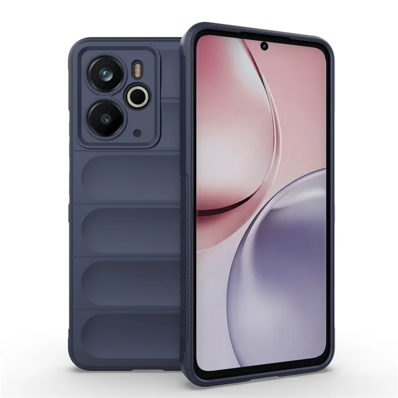 For Realme 14 5G Case Anti-Drop Soft TPU Rugged Phone Back Cover - Dark Blue