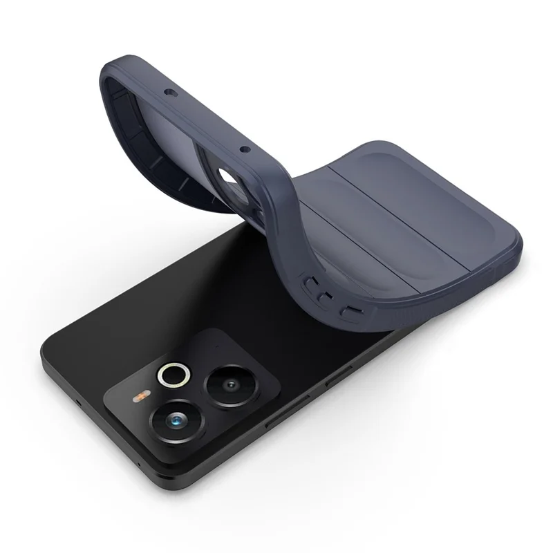 For Realme 14 5G Case Anti-Drop Soft TPU Rugged Phone Back Cover - Dark Blue