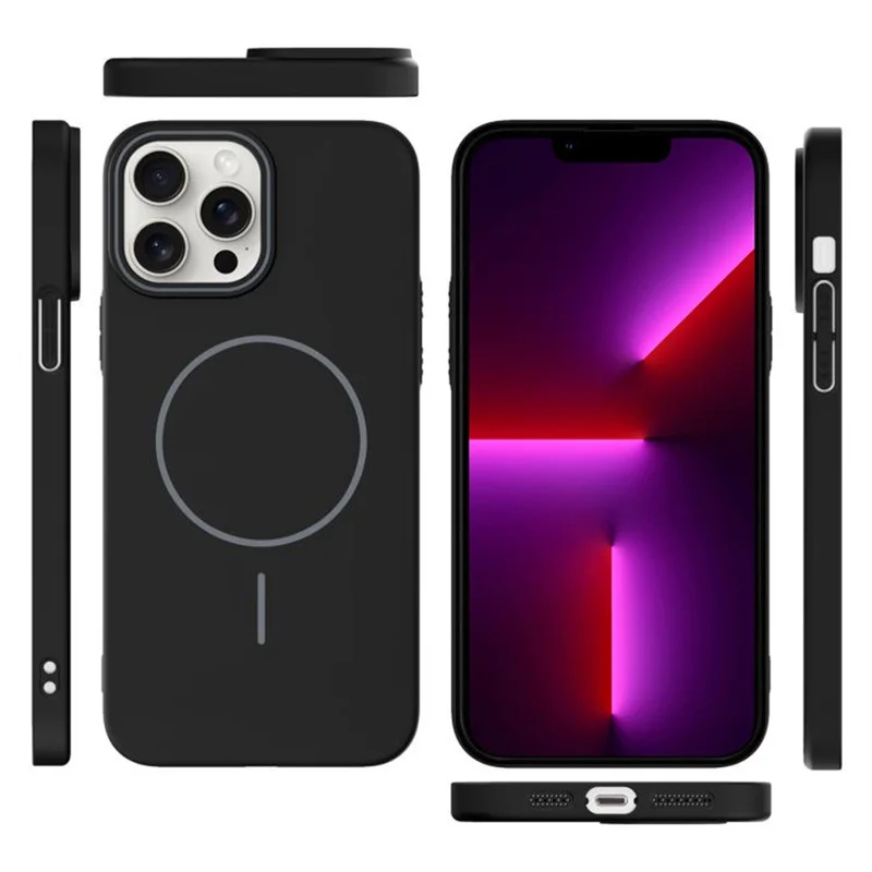 Capa para iPhone 13 Pro Compatível com MagSafe, Capa Traseira de Telefone Slim em PC - Preto