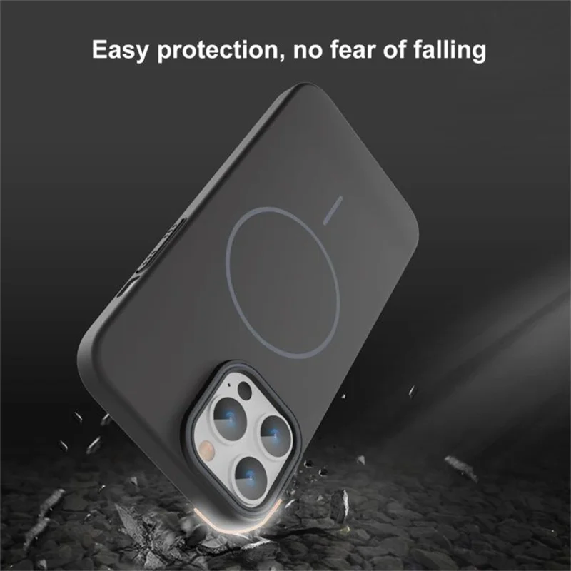 For iPhone 15 Pro Max Case Compatible with MagSafe Slim PC Phone Back Cover - Black