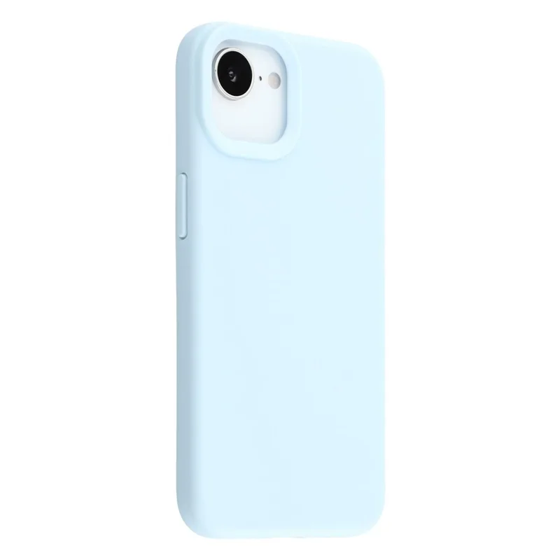 For iPhone 16e Case 2.0mm Thick Solid Color Soft TPU Phone Back Cover Large Lens Cutout - Sky Blue