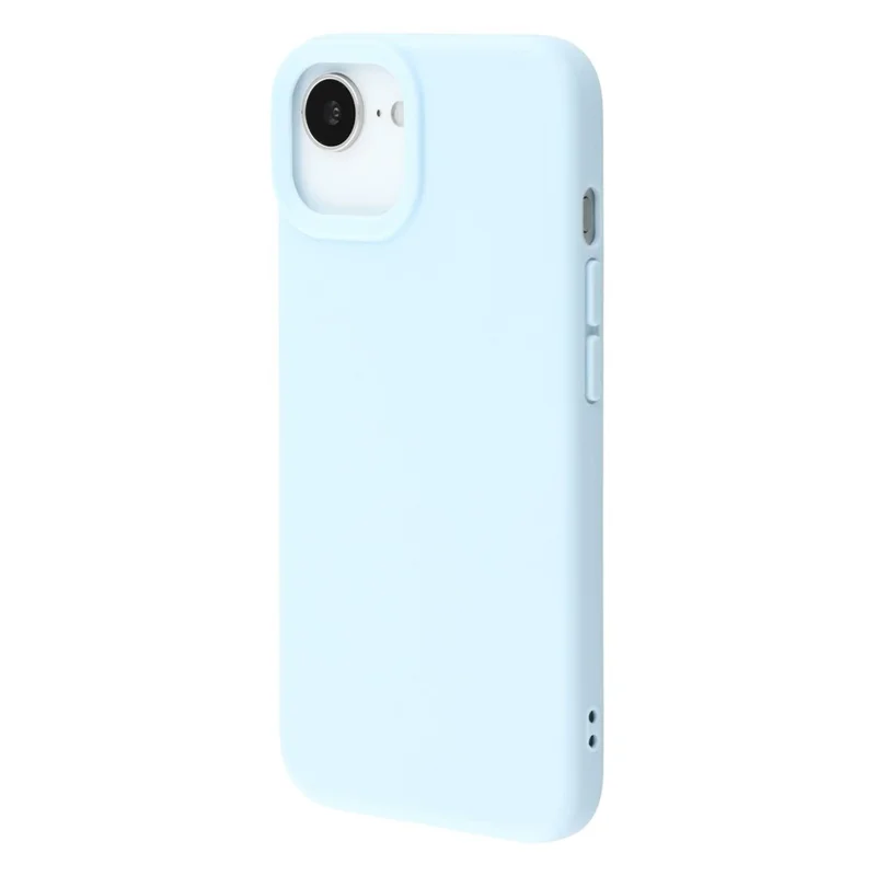 For iPhone 16e Case 2.0mm Thick Solid Color Soft TPU Phone Back Cover Large Lens Cutout - Sky Blue