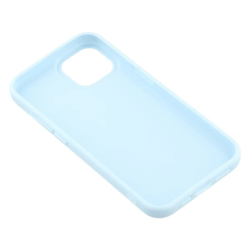For iPhone 16e Case 2.0mm Thick Solid Color Soft TPU Phone Back Cover Large Lens Cutout - Sky Blue