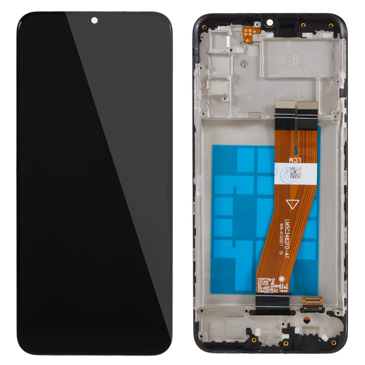 Para Samsung Galaxy A03s (164.2 x 75.9 x 9.1 mm) A037 Grado S OEM Pantalla LCD y Conjunto de Digitalizador + Marco (sin Logotipo)