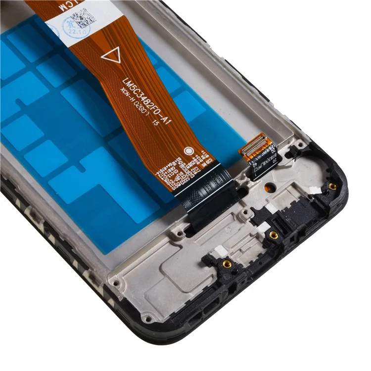 Para Samsung Galaxy A03s (164.2 x 75.9 x 9.1 mm) A037 Grado S OEM Pantalla LCD y Conjunto de Digitalizador + Marco (sin Logotipo)