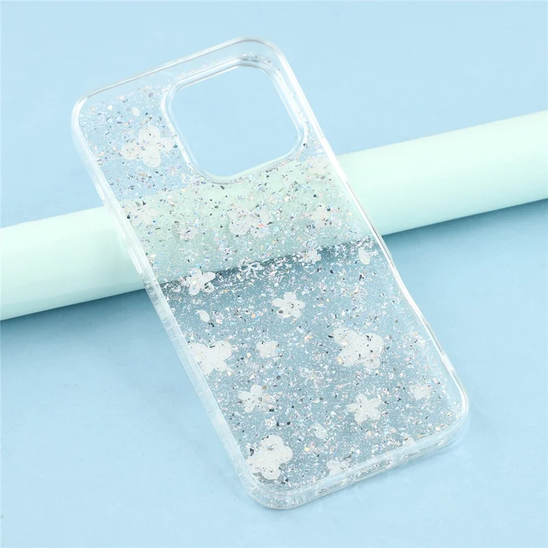 For iPhone 16 Pro Case Shiny IMD TPU + Acrylic Phone Cover Large Camera Cutout - Painted Butterflies