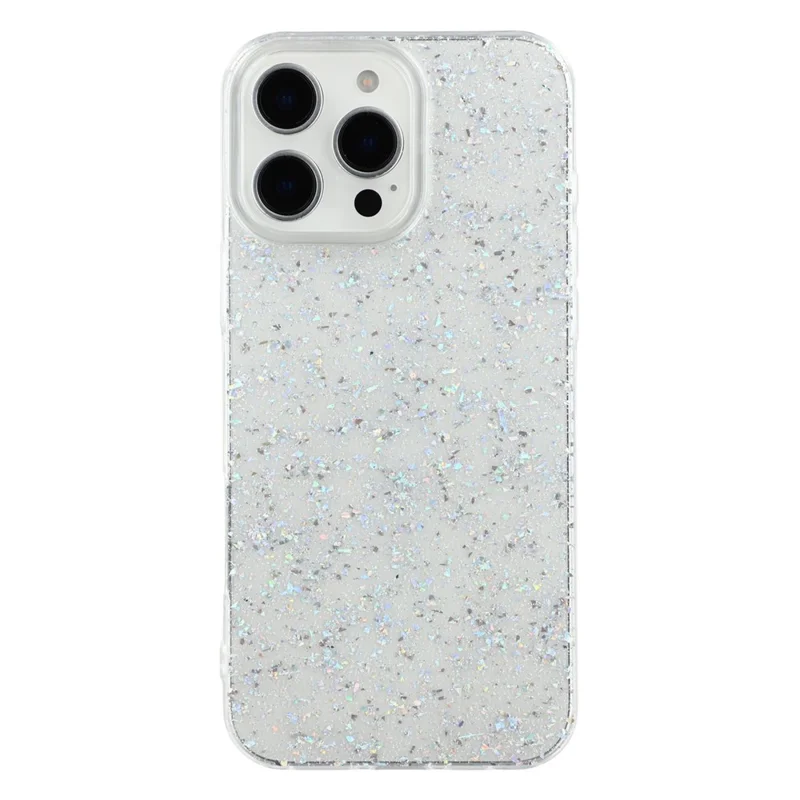 For iPhone 16 Pro Case Shiny IMD TPU + Acrylic Phone Cover Large Camera Cutout - Glitter